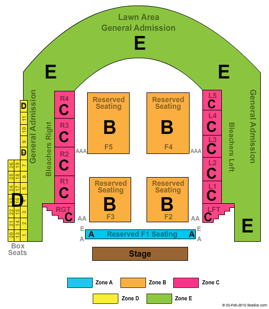 Arena At Ford Idaho Center End Stage Zone Seating Chart
